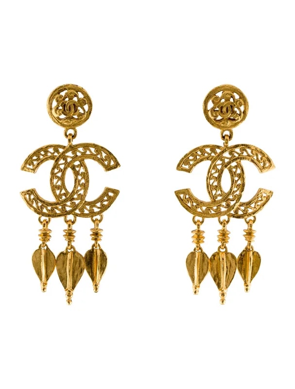 Chanel — Arabesque CC Chandelier Clip-On — Jewelry — resale