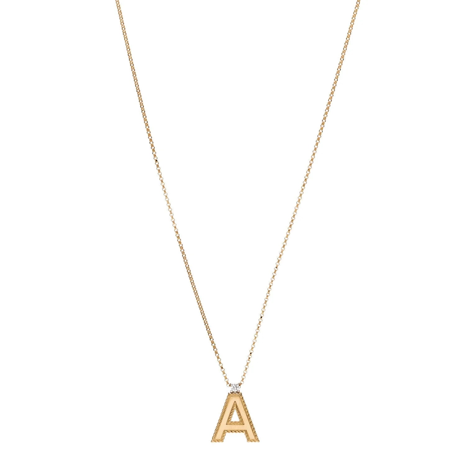 Roberto Coin — 18K Yellow Gold Princess Initial A — Jewelry — resale