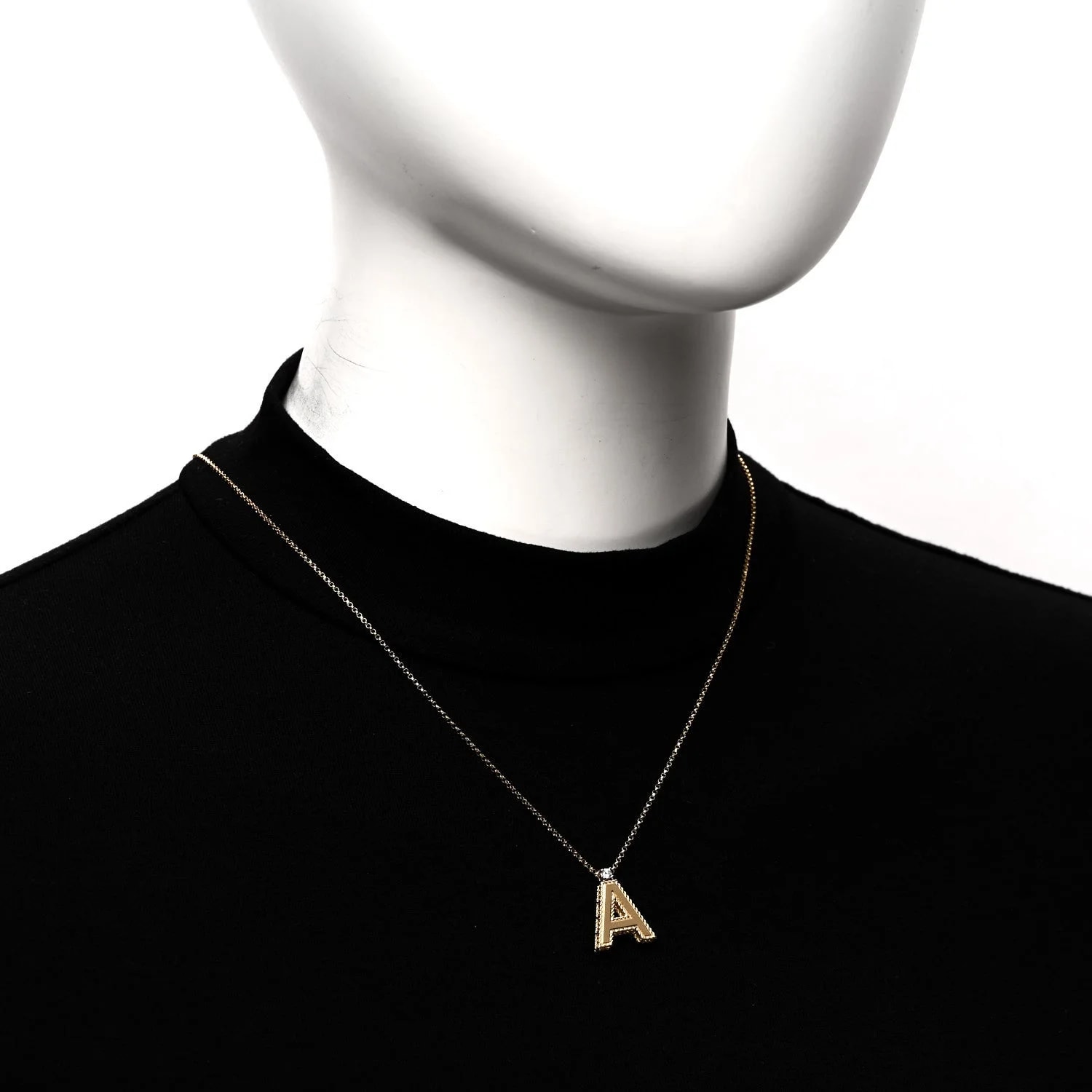 18K Yellow Gold Princess Initial A 2