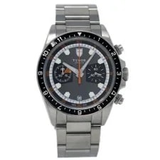 Tudor Heritage Chronograph 70330N Auto 42mm Steel Grey Black 2YEARWARRANTY#I2311 2