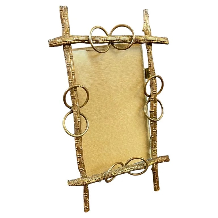 Frame — Antique Art Deco Picture Frame, Gilded Brass, Around 1925, Austria — Furniture — resale