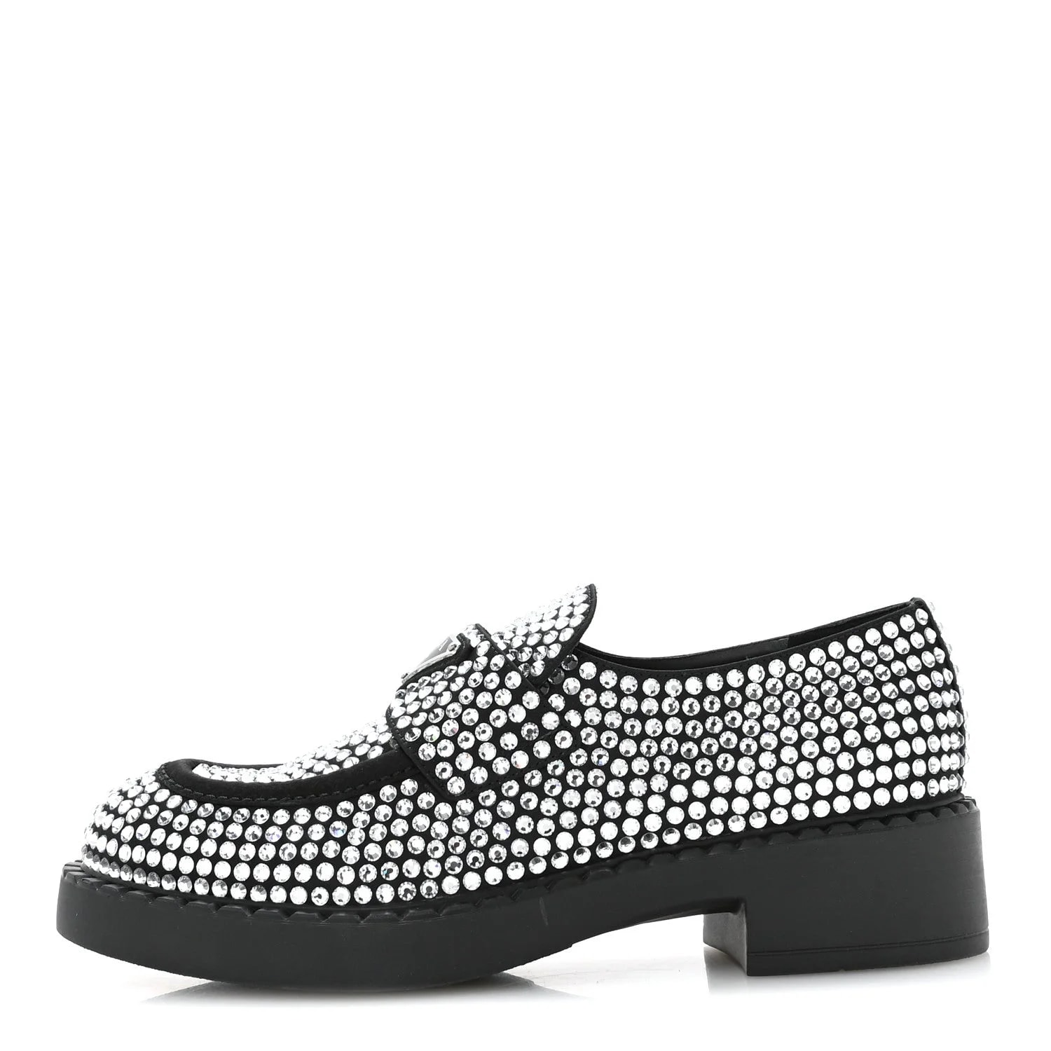 Prada — Metal Triangle Logo 50mm 36.5 Cristal — Designer Shoe — resale