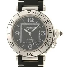 Cartier — Cartier Pasha Sea Timer W31077U2 Stainless Steel / Rubber 40mm Automatic #DW2697 — Watch — resale