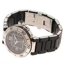 Cartier Pasha Sea Timer W31077U2 Stainless Steel / Rubber 40mm Automatic #DW2697 3