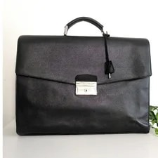 Good Condition Prada Business Key Briefcase Large C 2