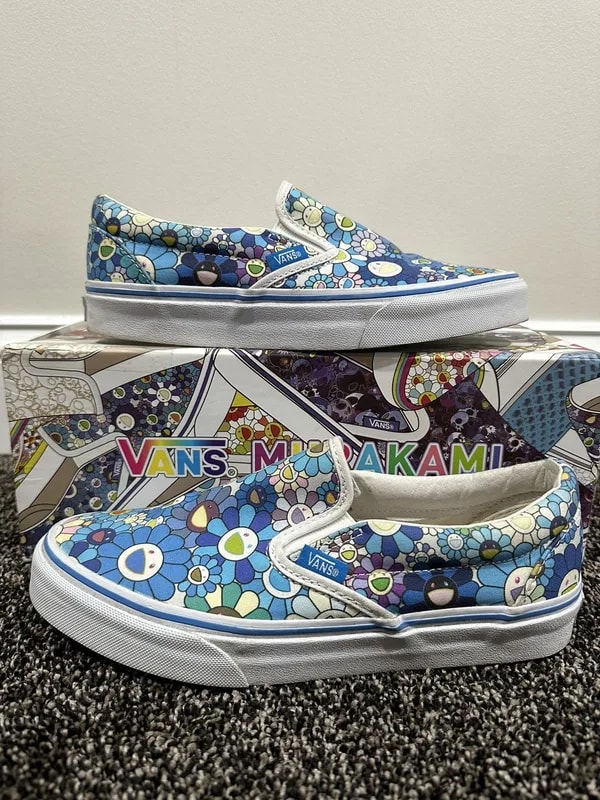 Takashi Murakami X Vans Flower Motif LX Low Slip on 2