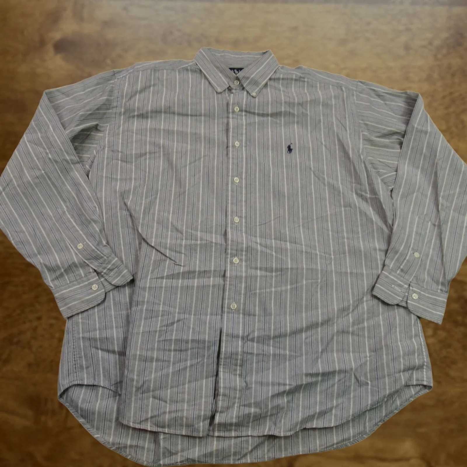 Polo Ralph Lauren — Polo Ralph Lauren Shirt Large Long Sleeve Button Front Stripes Blaire — streetwear — resale