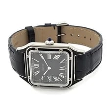 Cartier Santos Dumont LM WSSA0046 Stainless Steel 32mm Black Dial #TSW1349 2