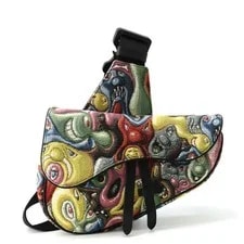 Dior X Kenny Scharf Saddle Crossbody Auth Italy 2