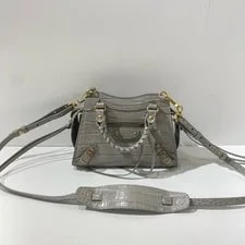 Balenciaga — Balenciaga Mini Embossed Motorcycle Top Handle Crossbody — Handbag — resale