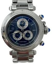 Cartier — Cartier Pasha Chronograph Ref. 1352.1 Quartz 36mm Sunray Blue Dial — Watch — resale