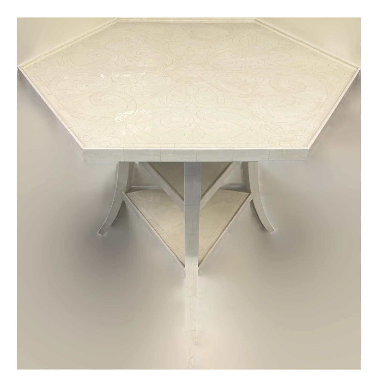 Dennis & Leen — Dennis and Leen "Lambert" Faux Painted Side W" Drink Tray — Furniture — resale