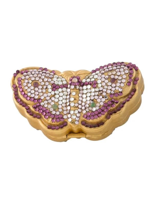 Judith Leiber — Embellished Butterfly Pill Box — Accessory — resale