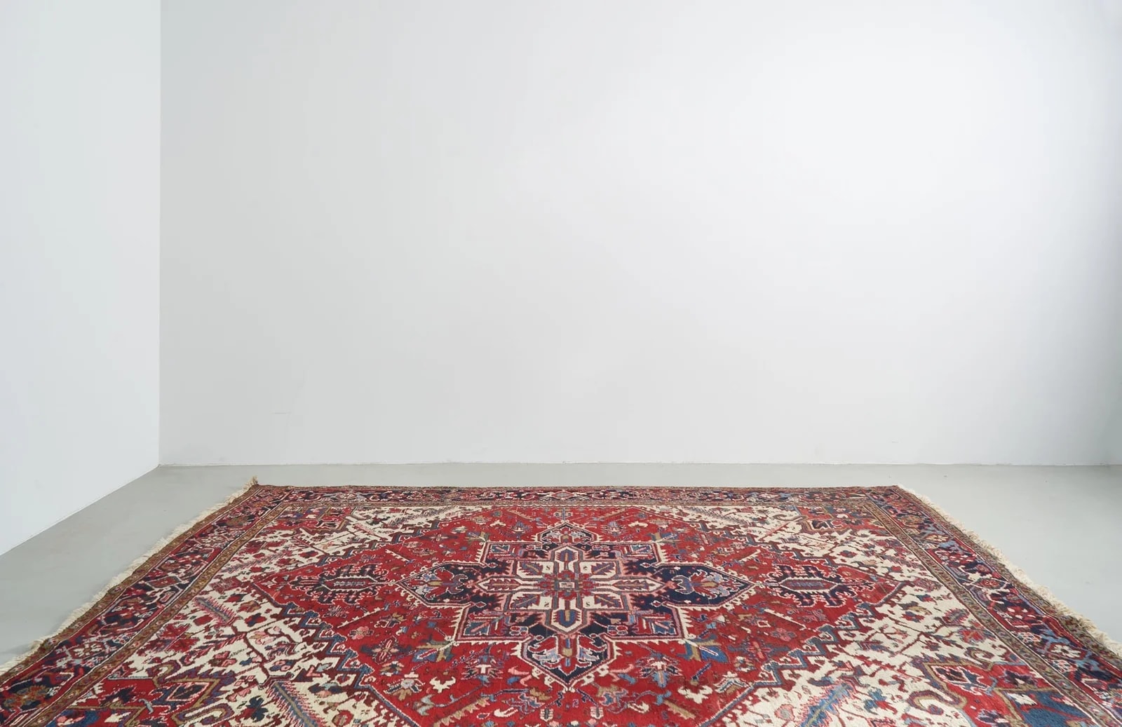 Poinsettia Medallion Heriz Rug — Furniture — resale