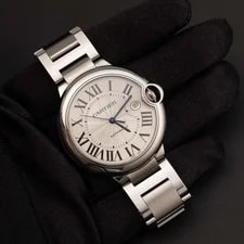 Cartier Ballon Bleu 42mm Silver Roman Dial W69012Z4 BOX & Papers 2