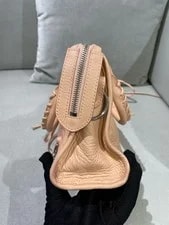 Balenciaga City Mini Nude Distressed Crossbody Auth 3
