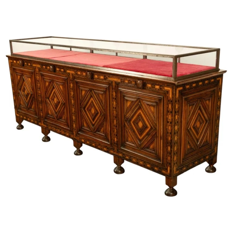 Case — Antique Art Deco Jewelry Store Display Case Counter 1920 — Furniture — resale