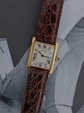 Cartier Tank Louis Paris Ref.96065 Case Gold 18 Kt Mechanique Piguet 21 Guilloche 2