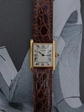 Cartier Tank Louis Paris Ref.96065 Case Gold 18 Kt Mechanique Piguet 21 Guilloche 4