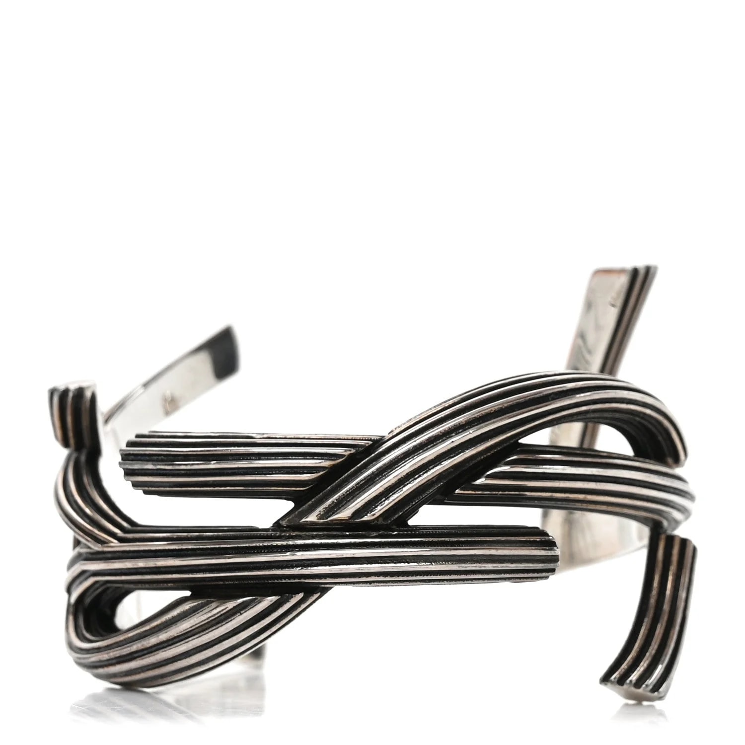 Saint Laurent — Textured Medium Cuff Oxyde — Jewelry — resale