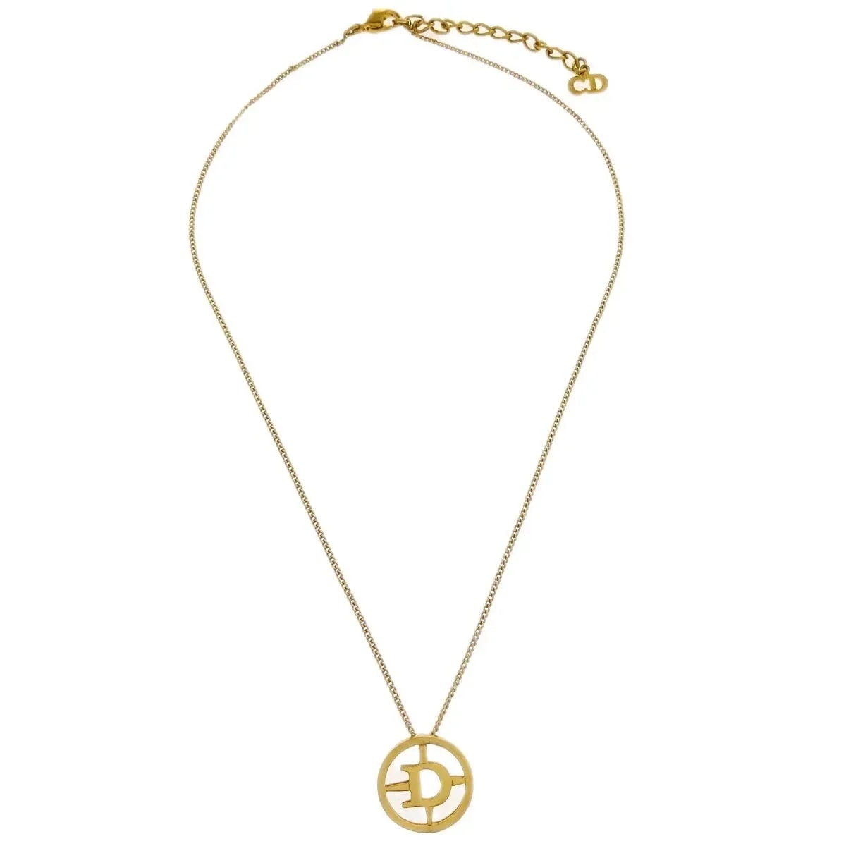 Dior — Christian Dior Cd Round Pendant Metal Gold_plated Jewelry — Accessory — resale
