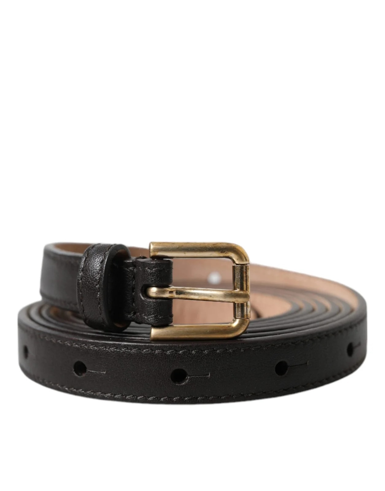 Dolce & Gabbana — Dolce & Gabbana Long Skinny Metal Buckle Belt — Accessory — resale