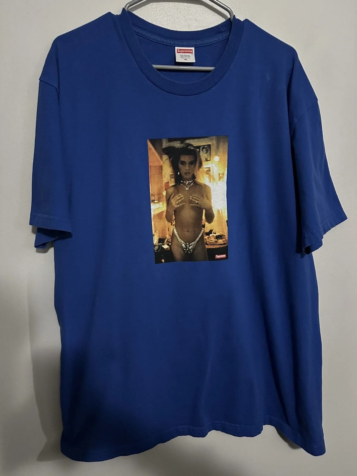 Supreme — Supreme Nan Goldin Kim in Rhinestone Tee — streetwear — resale