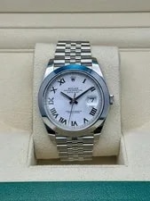 Rolex Datejust 126300 Jubilee Bracelet White Roman Dial 2026 2