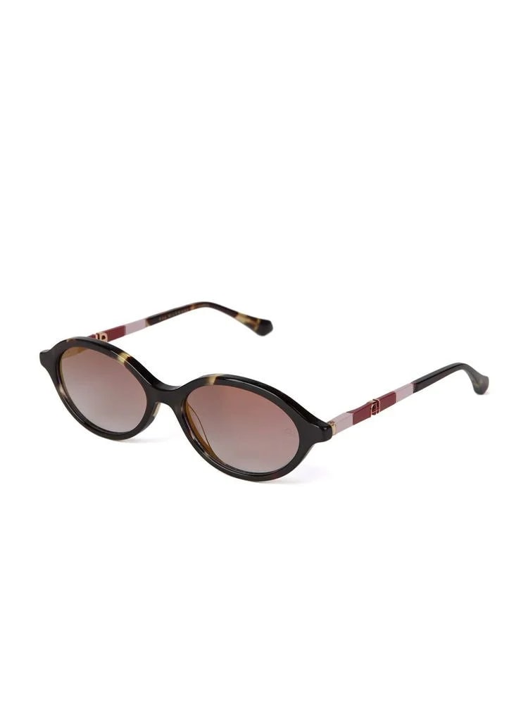 Ana Hickmann Ah9539 Oval Cat-Eye Acetate Sunglasses — Tortoise 2