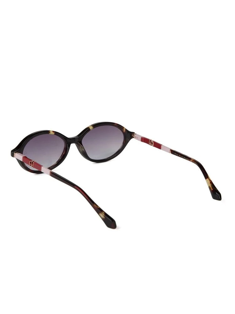 Ana Hickmann Ah9539 Oval Cat-Eye Acetate Sunglasses — Tortoise 3