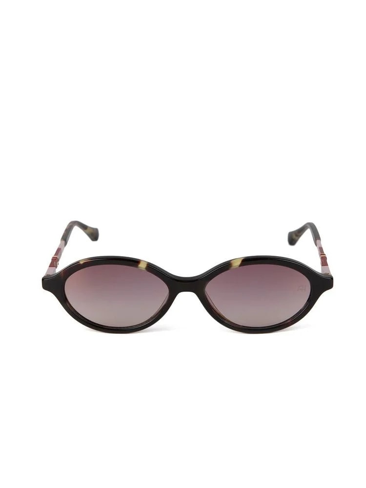 Ana Hickmann Ah9539 Oval Cat-Eye Acetate Sunglasses — Tortoise 4