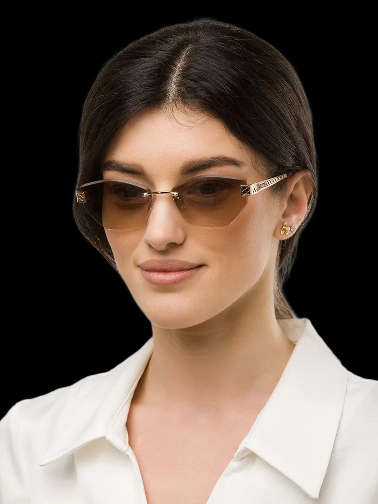 Just Cavalli Sjc202 Hexagonal Metal-Frame Sunglasses — 4