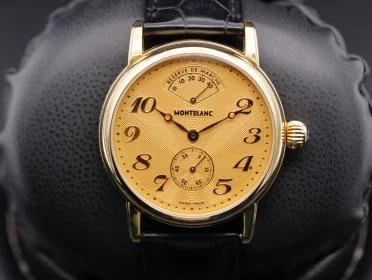 Montblanc Reserve de Marche Meisterstück "Solid Gold" - 7007 - Champagne Guilloche - Yellow Gold - 36mm 2