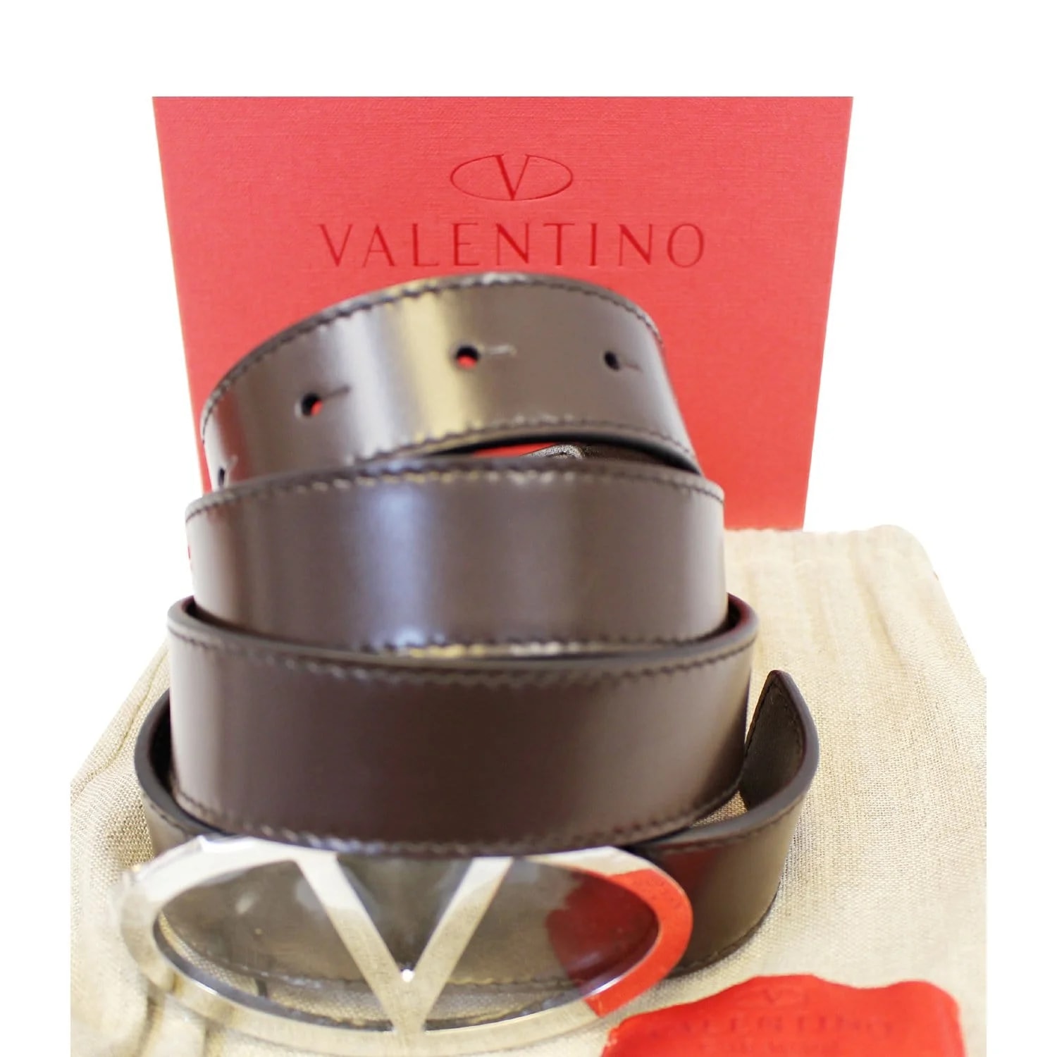 Valentino — Valentino Logo Dark Belt — Accessory — resale