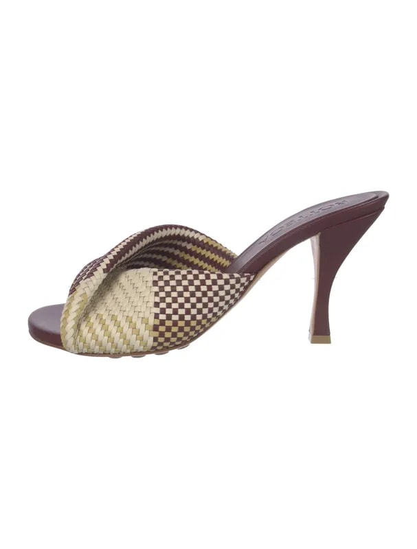 Bottega Veneta — Patterned Slides — Designer Shoe — resale