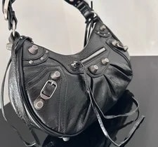 Balenciaga le Cagole Half-Crescent – Oil Wax Studded 3