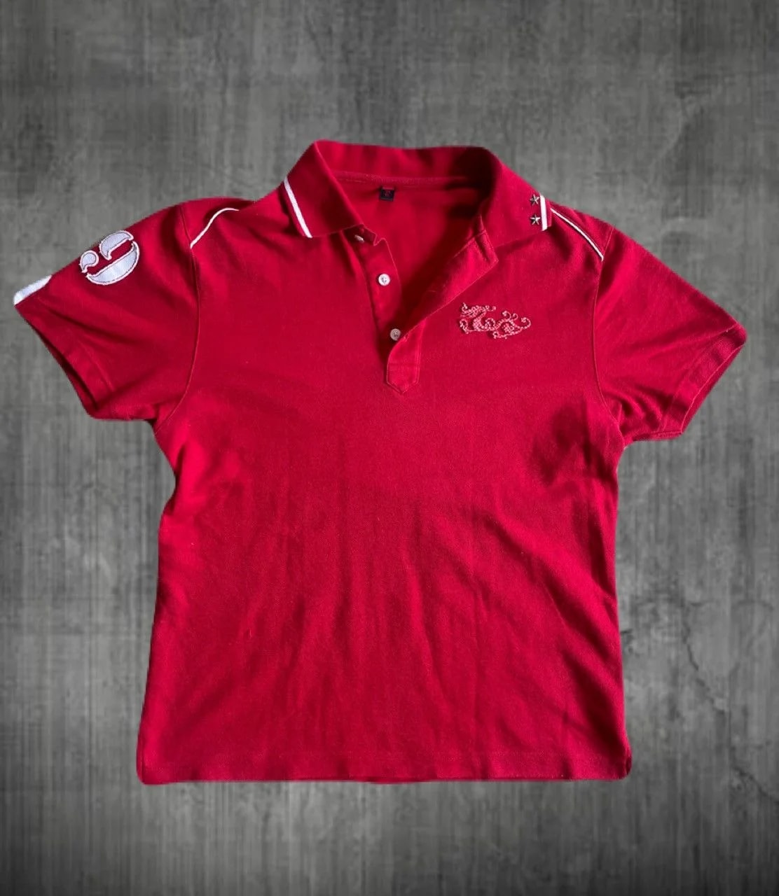 2000s Japanese Archive Vkei Dragon 69 Polo Shirts Y2K — streetwear — resale