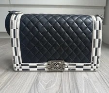 Chanel — Chanel Boy , / Check, Chain Strap — Handbag — resale