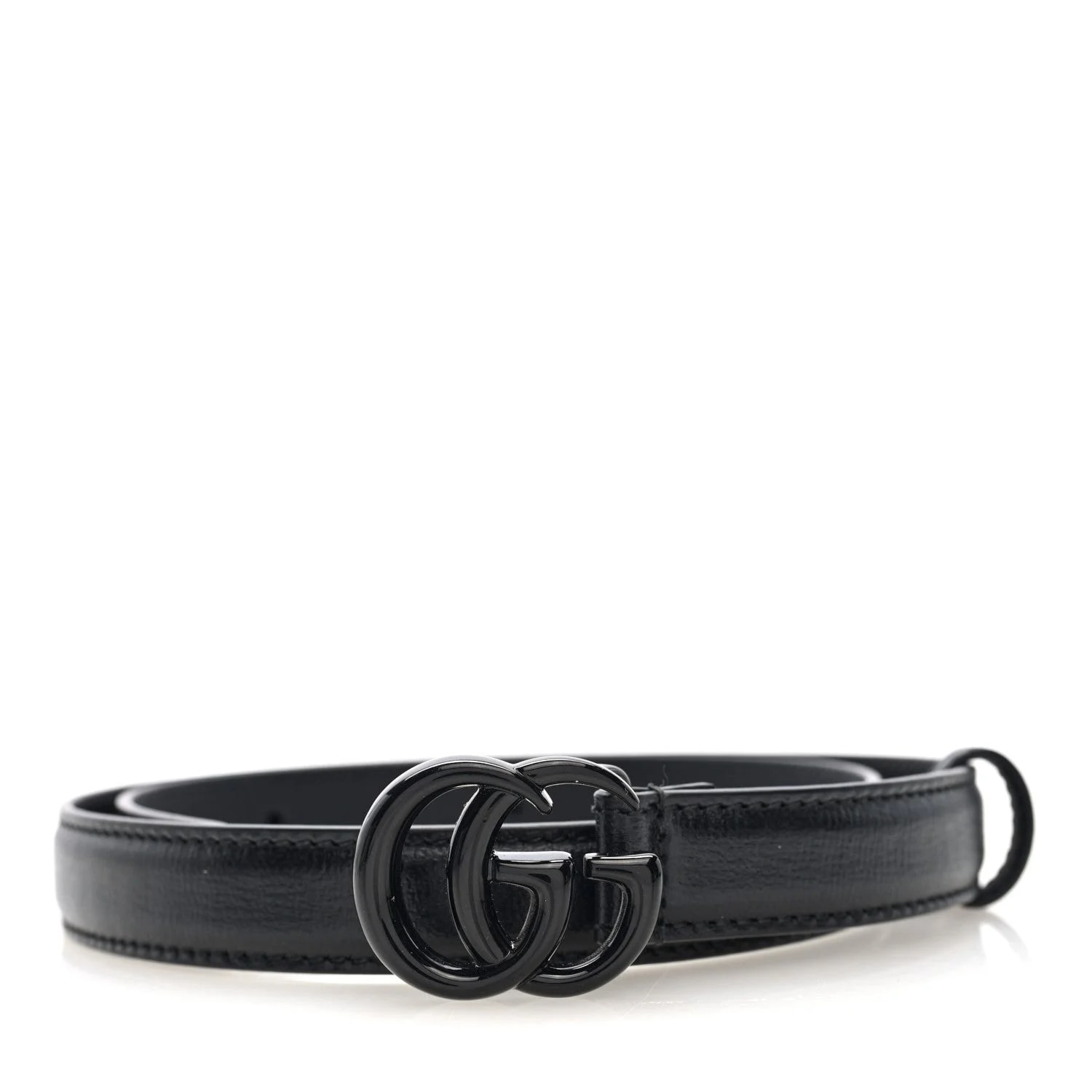 Gucci — Azalea Enamel Monochrome Double G 20mm Belt 70 28 — Accessory — resale