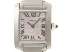 Cartier — Cartier Tank Française SM W51035Q3 Stainless Steel 20mm Pink Dial Quartz #DW576 — Watch — resale