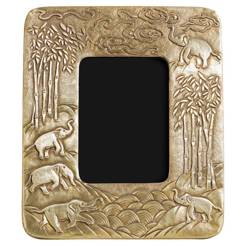 Jaipur Repousse Photo Frame in Brass by Vikram Goyal — Furniture — resale
