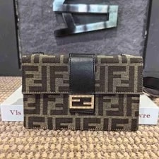 Fendi — Fendi Baguette Buckle Logo Pattern - Excellent #1Y6BUN7 — Handbag — resale