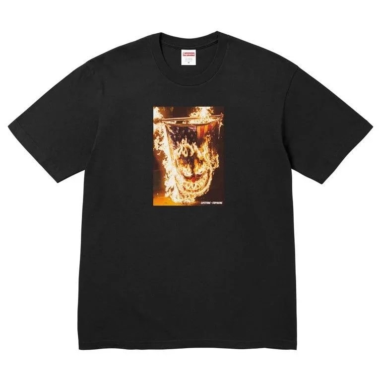 Supreme — Supreme X Spit Fire Flames Tee — streetwear — resale