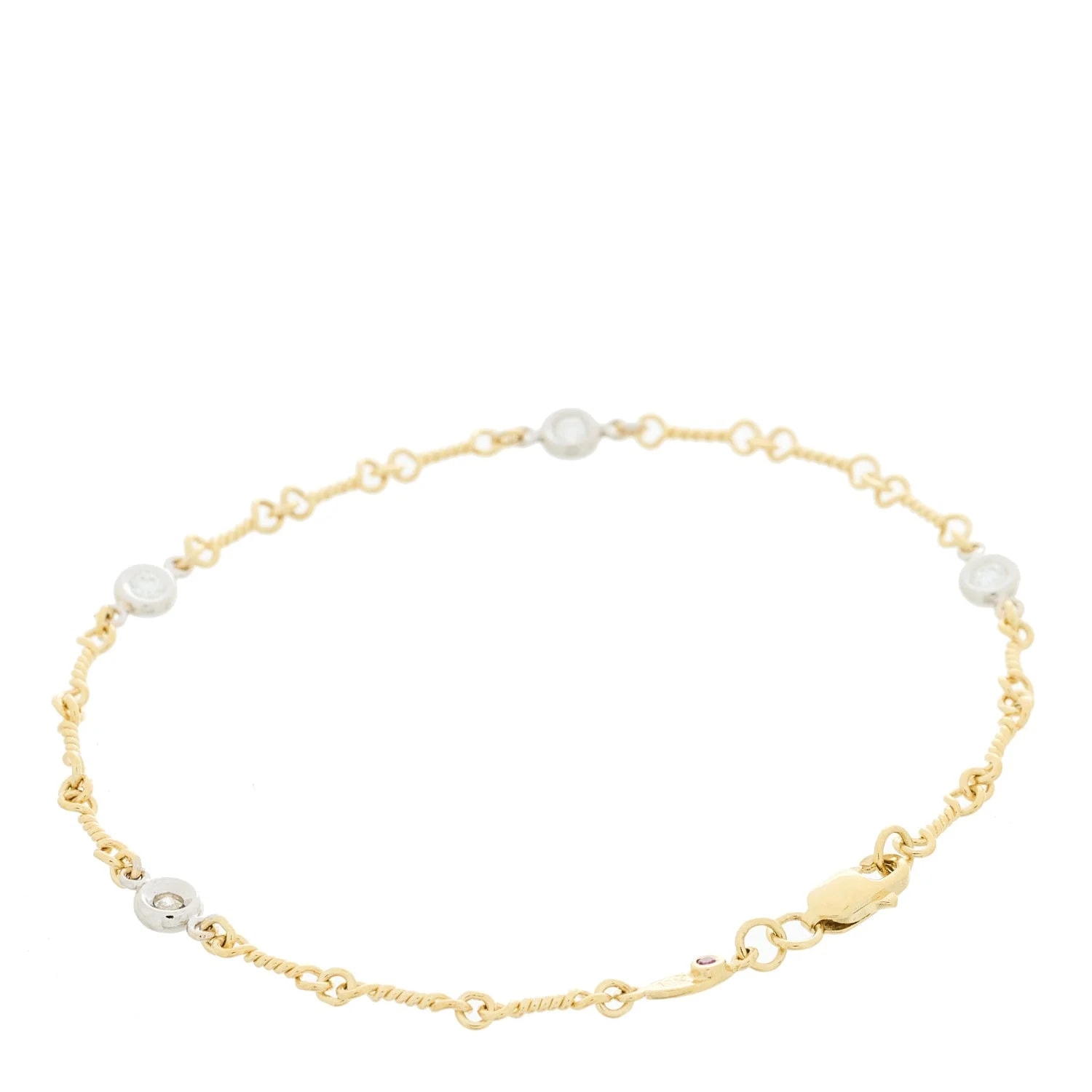 18K White Gold DogBone Chain Station 2