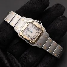 Santos de Cartier Galbée 24mm 18K Yellow Gold & Steel 1567 BOX & Paper 2