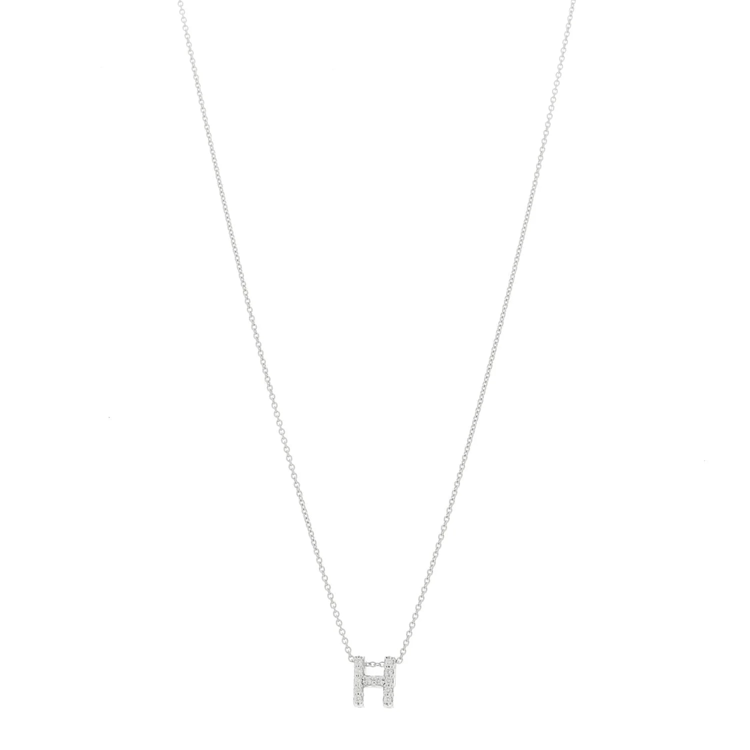 Roberto Coin — 18K White Gold Love Letter H — Jewelry — resale