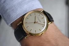 1950s IWC 18K Gold Boxed Dress Jumbo 37mm Mechanical 2