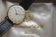 1950s IWC 18K Gold Boxed Dress Jumbo 37mm Mechanical 4
