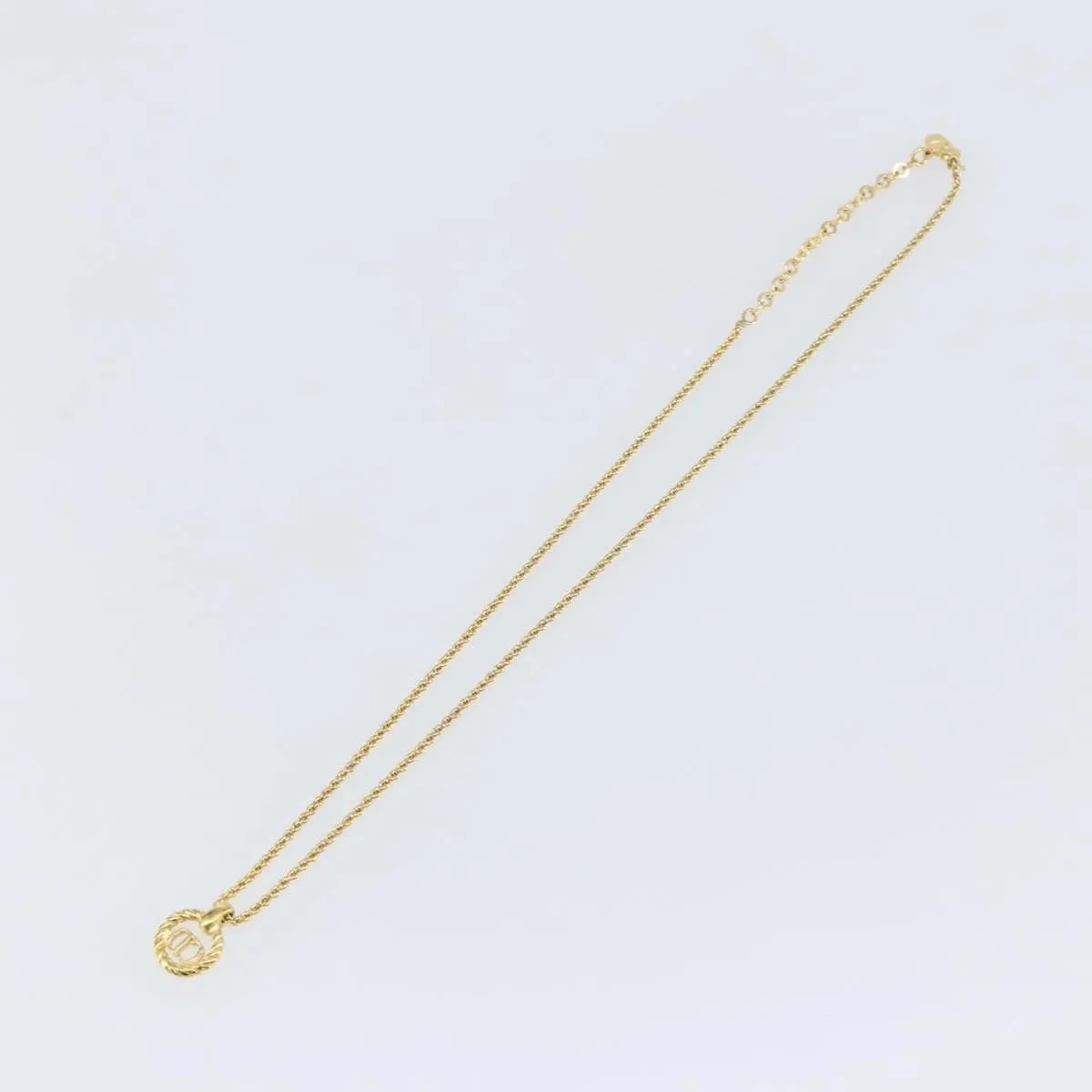 Christian Dior Cd Round Pendant Metal Jewelry 2