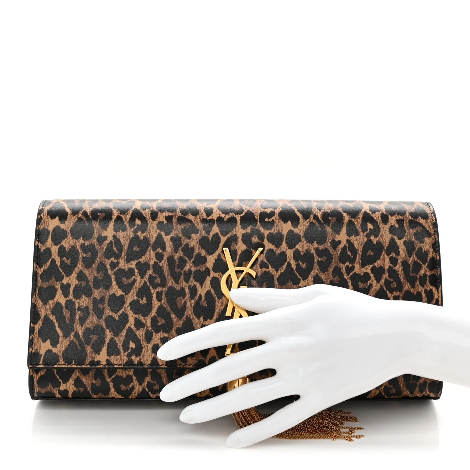 Heart Leopard Printed Classic Kate Tassel Naturale 2